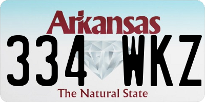 AR license plate 334WKZ