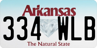 AR license plate 334WLB