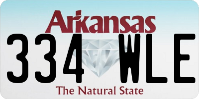 AR license plate 334WLE