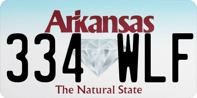 AR license plate 334WLF