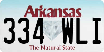 AR license plate 334WLI