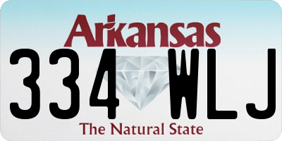AR license plate 334WLJ