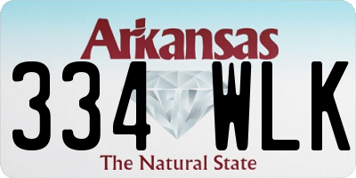 AR license plate 334WLK