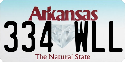 AR license plate 334WLL