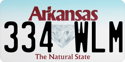 AR license plate 334WLM