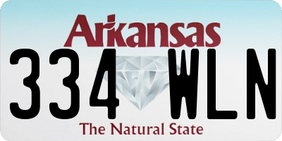 AR license plate 334WLN