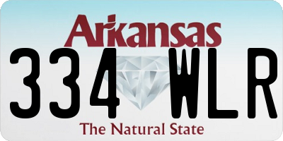 AR license plate 334WLR