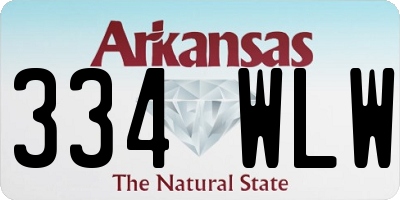 AR license plate 334WLW