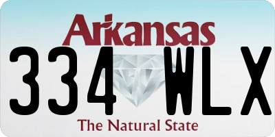 AR license plate 334WLX