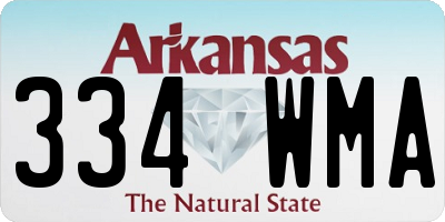 AR license plate 334WMA