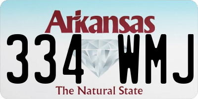 AR license plate 334WMJ