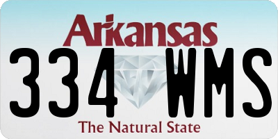 AR license plate 334WMS