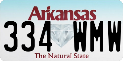 AR license plate 334WMW
