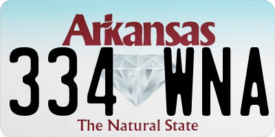 AR license plate 334WNA