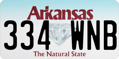 AR license plate 334WNB