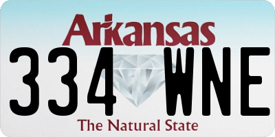 AR license plate 334WNE