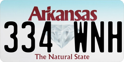 AR license plate 334WNH