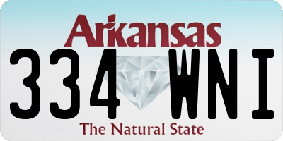 AR license plate 334WNI