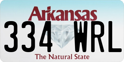 AR license plate 334WRL