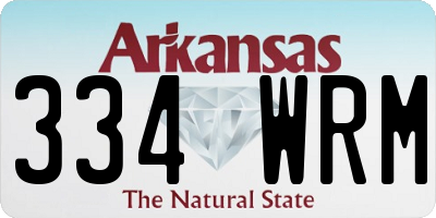 AR license plate 334WRM