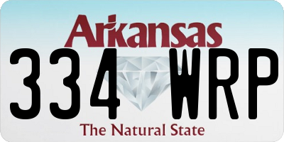 AR license plate 334WRP