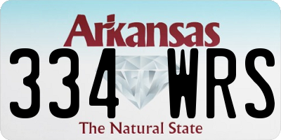AR license plate 334WRS