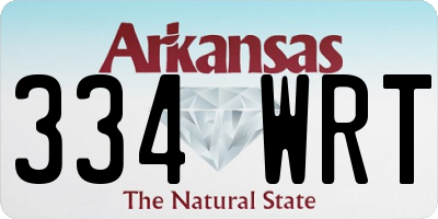 AR license plate 334WRT