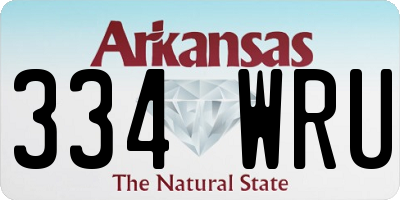 AR license plate 334WRU