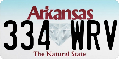 AR license plate 334WRV