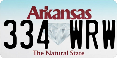 AR license plate 334WRW