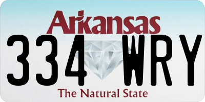AR license plate 334WRY