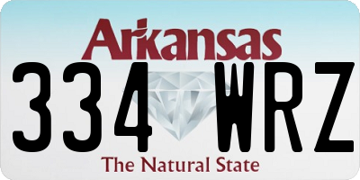 AR license plate 334WRZ