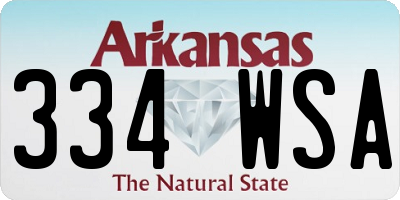 AR license plate 334WSA