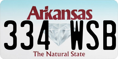 AR license plate 334WSB