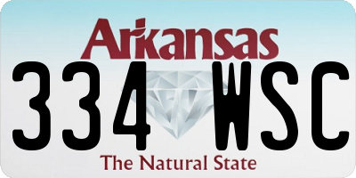 AR license plate 334WSC