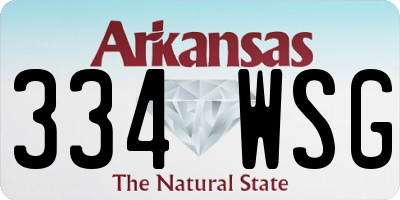 AR license plate 334WSG