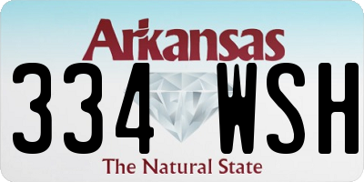 AR license plate 334WSH