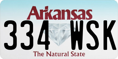 AR license plate 334WSK