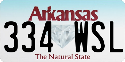AR license plate 334WSL