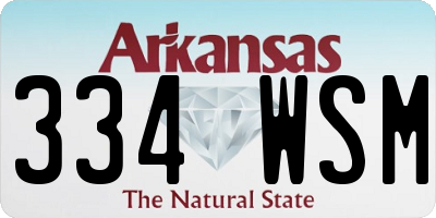 AR license plate 334WSM