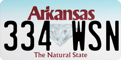 AR license plate 334WSN