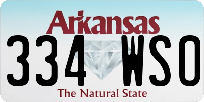 AR license plate 334WSO