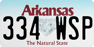 AR license plate 334WSP