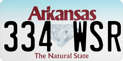 AR license plate 334WSR