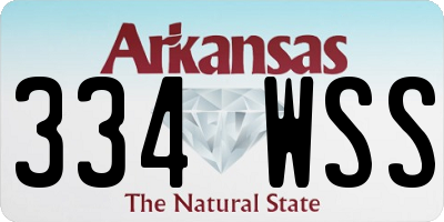 AR license plate 334WSS