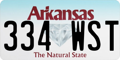 AR license plate 334WST