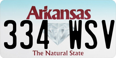 AR license plate 334WSV