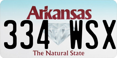 AR license plate 334WSX