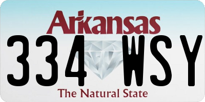 AR license plate 334WSY