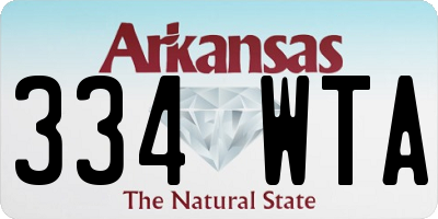 AR license plate 334WTA